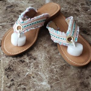 NEW Beautiful Fringe Detail Flip Flop Sandal